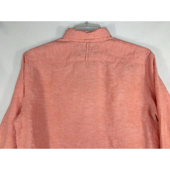 Banana Republic Men's Button Up Linen Blend Med Slim Fit Long Sleeve Shirt - Picture 3 of 8